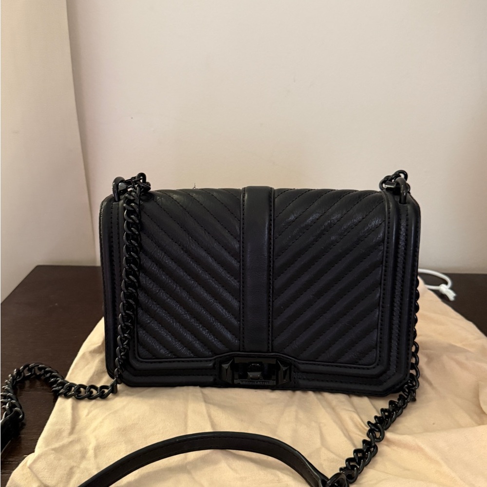 Rebecca Minkoff Black Chevron Crossbody Bag